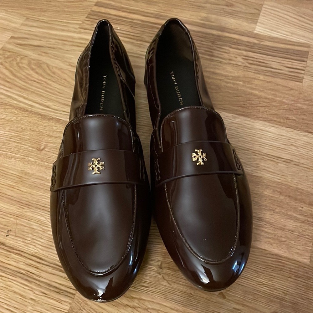 New Tory Burch Ballet Loafer Flat in Caffe Spongy